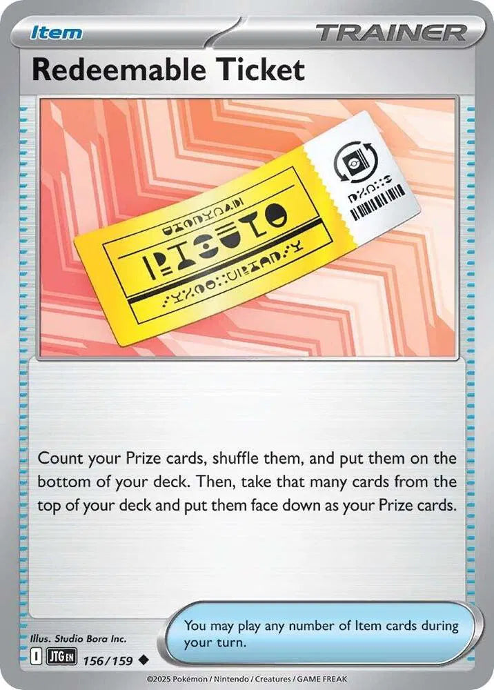 Redeemable Ticket - JTG 156/159