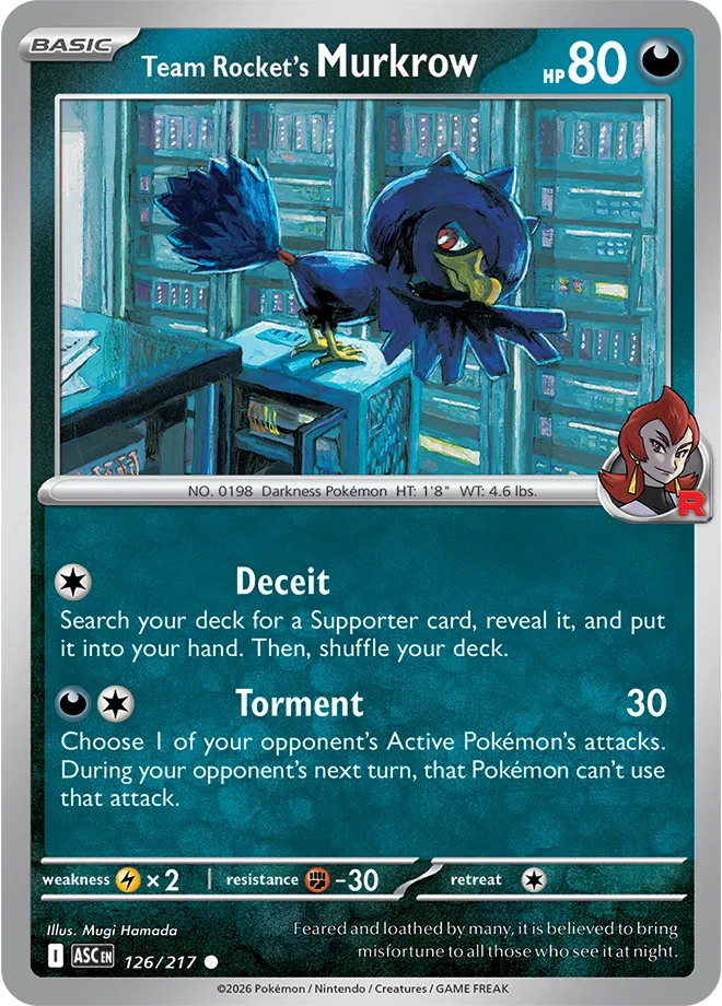 Team Rocket's Murkrow - ASC 129/217